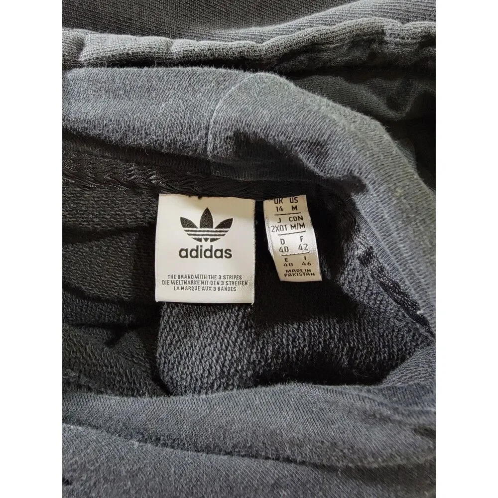 Adidas Grey Hoodie Sweatshirt - Medium - Picture 3 of 7